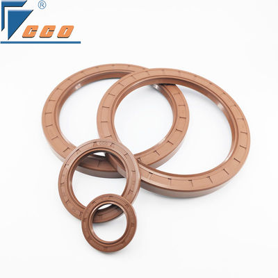kopen Op maat gemaakte pompolieverzegeling mechanische dubbele lip rubber olieverzegeling bruine verzegel online manufacture